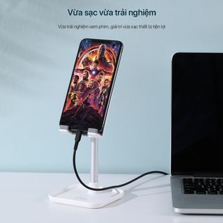 Giá Đỡ Điện Thoại/Máy Tính Bảng ROBOT RT-US04 Tăng Giảm Chiều Cao Và Góc Nhìn - Chất Liệu Hợp Kim Nhôm BenZ Store