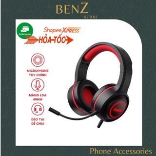 Tai nghe Gamen GH100 tai nghe kiểu dáng gaming microphone tùy chỉnh đeo tai dễ chịu BenZ Store giá sỉ