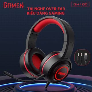Tai nghe Gamen GH100 tai nghe kiểu dáng gaming microphone tùy chỉnh đeo tai dễ chịu BenZ Store