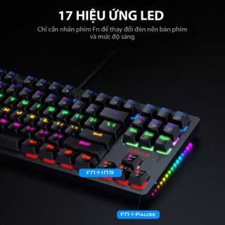 Bàn phím cơ Gamen Titan II game thủ đèn LED RGB phím bấm bền màu cho máy tính laptop BenZ Store