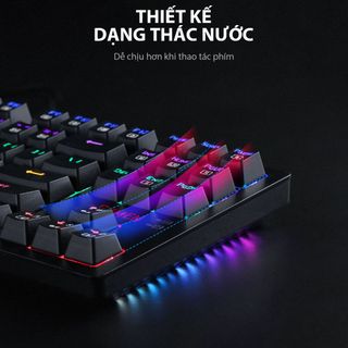 Bàn phím cơ Gamen Titan II game thủ đèn LED RGB phím bấm bền màu cho máy tính laptop BenZ Store