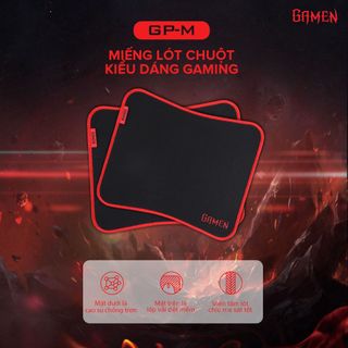 Tấm lót chuột Gamen GP-M bàn di chuột kiểu dáng gaming kích thước 28.5 x 24 cm BenZ Store