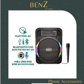 Loa Bluetooth Karaoke ROBOT RB450 Hiệu Ứng LED RBB Công Suất 10W Kèm Micro Âm Thanh Đỉnh - Bảo Hành 12 Tháng BenZ Store giá sỉ
