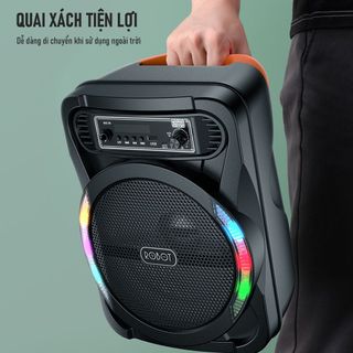 Loa Bluetooth Karaoke ROBOT RB450 Hiệu Ứng LED RBB Công Suất 10W Kèm Micro Âm Thanh Đỉnh - Bảo Hành 12 Tháng BenZ Store