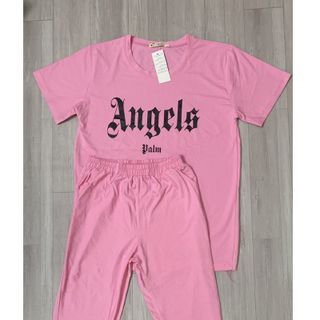Sét bộ nữ ,đồ bộ dài nữ thun coton thái,,áo in chử ANGEL ,thời trang xuân hè BD02-HỒNG