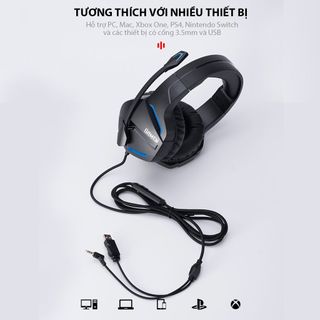 Tai Nghe Chụp Tai Gamen GH2200 Hiệu Ứng LED Kiểu Dáng Gaming Hàng Chính Hãng Bảo Hành 12 Tháng 1 Đổi 1 BenZ Store