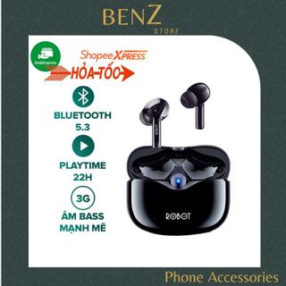 Tai Nghe Bluetooth ROBOT Airbuds T30 Thiết Kế In-Ear Chống Nước Cảm Ứng Thông Minh BenZ Store giá sỉ