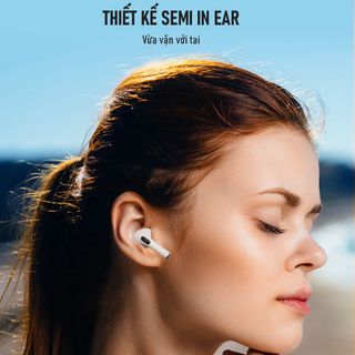 Tai Nghe Bluetooth True Wireless ROBOT Airbuds T50 Semi InEar Chống Nước IPX4 Playtime 35h BenZ Store