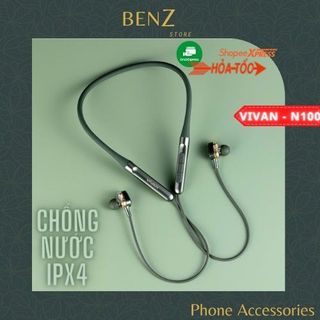 Tai Nghe Bluetooth Thể Thao Đeo Cổ VIVAN Liberty-N100 Chuẩn Kháng Nước IPX4 BenZ Store giá sỉ