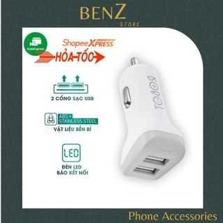 Sạc Xe Hơi ROBOT RT-C06 2 Cổng Ra USB Sạc Cùng Lúc 2 Điện Thoại Bảo Vệ Thông Minh BenZ Store giá sỉ