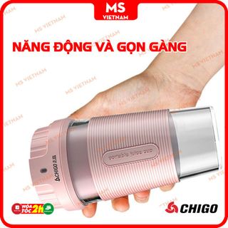 Máy Xay Sinh tố Mini Cầm Tay, Củ Quả, Ăn Dặm Chính Hãng Chigo - 2 lưỡi - MS Vietnam