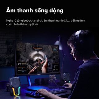 Loa Vi Tính ACOME A12 Gaming Loa Máy Tính Hiệu Ứng Đèn LED RGB Bass Mạnh Dùng Cho PC Laptop BenZ Store