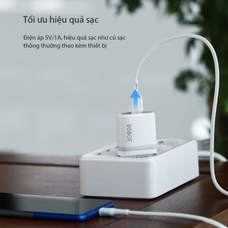 Củ sạc, Cốc Sạc Cổng USB ROBOT RT-K9/ RT-k7 2.1A Kèm Cáp Micro 1m Hàng Chính Hãng Bảo Hành 12 Tháng 1 Đổi 1 BenZ Store