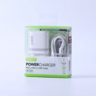 Củ sạc, Cốc Sạc Cổng USB ROBOT RT-K9/ RT-k7 2.1A Kèm Cáp Micro 1m Hàng Chính Hãng Bảo Hành 12 Tháng 1 Đổi 1 BenZ Store