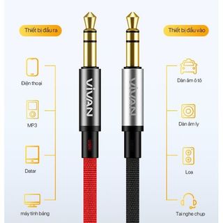 Dây Cáp Âm Thanh AUX VIVAN AUX01 Cổng Kết Nối 3.5mm Dài 100cm BenZ Store