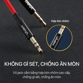 Dây Cáp Âm Thanh AUX VIVAN AUX01 Cổng Kết Nối 3.5mm Dài 100cm BenZ Store
