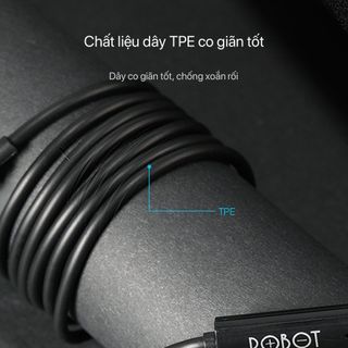 Tai Nghe có dây Nhét Tai ROBOT RE240 Cổng Kết Nối Jack AUX 3.5mm Âm Thanh Sắc Nét Trung Thực BenZ Store