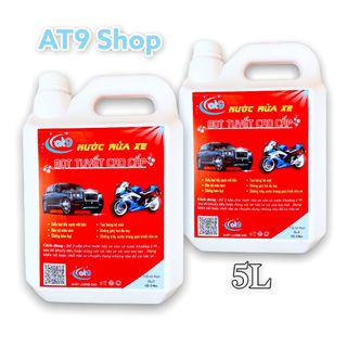 Nước rửa xe bọt tuyết AT9 dung dịch rửa xe máy ô tô 5L chuyên dụng cho bình xịt bọt tuyết và máy rửa xe