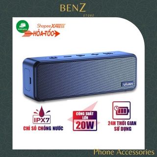 Loa bluetooth mini nghe nhạc, loa vi tính máy tính chính hãng VivanVS20 bass mạnh công suất lớn 20W chống nước IPX7 BenZ giá sỉ