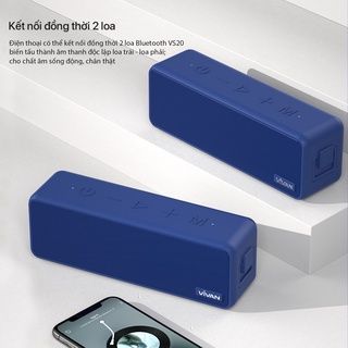 Loa bluetooth mini nghe nhạc, loa vi tính máy tính chính hãng VivanVS20 bass mạnh công suất lớn 20W chống nước IPX7 BenZ