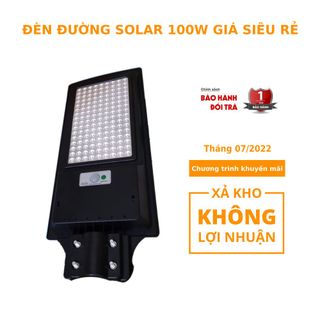 Đèn đường năng lượng mặt trời liền thể công suất 100W mua lẻ giá sỉ chỉ 660.000đ