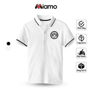 Áo thun polo unisex Miamo câu lạc bộ Borussia Dortmund basic phom ôm thoải mái, vải ko nhăn xù dành cho nam nữ MO2