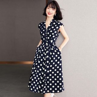 ĐẦM XOÈ CHẤM BI CỔ TRỤ - DT1633