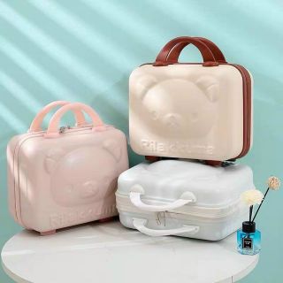 Vali du lịch mini 14inch họa tiết gấu dễ thương