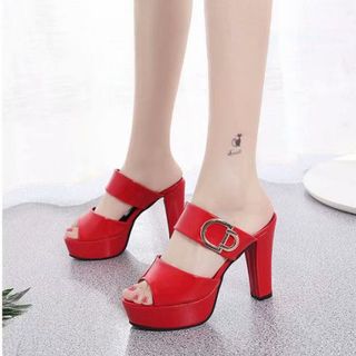 Dép cao gót khóa D đế đúp 9ff sang chảnh