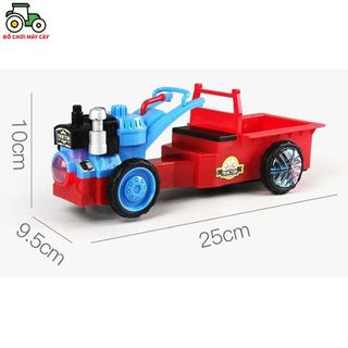 Máy kéo Mini 2 bánh + rơ mooc; xe máy cày đồ chơi; xe nông trại, mô hình, MK06