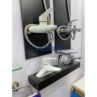 Vòi Rửa Mặt Vòi Lavabo Nóng Lạnh Mạ Sứ Cao Cấp giá sỉ