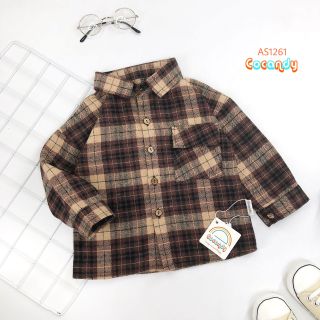 Áo sơ mi NÂU ĐEN trẻ em