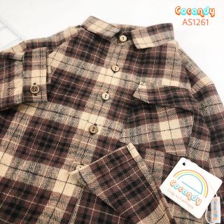 Áo sơ mi NÂU ĐEN trẻ em