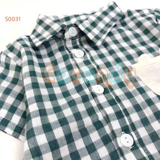 Bodysuit trẻ sơ sinh caro kèm mũ
