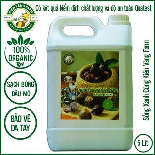 Nước Bồ Hòn Vi Sinh Kiến Vàng Nguyên Chất, Chai 5 lit - Tẩy Rửa Đa Năng, Dùng Để Tắm, Rửa Bát, Lau Nhà, Giặt Quần áo. giá sỉ