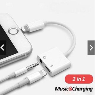 Cáp chuyển đổi MH030 chân dẹp IPhone ra 1 chân dẹp, 1 chân tròn 3.5mm Full box