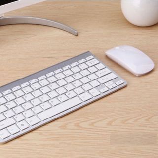 Bàn Phím Chuột Không Dây K108 USB 2.4 Siêu Mỏng Nhỏ Gọn Cao Cấp Tương Thích Máy Tính PC Laptop Có Màu Bạc Vàng Đen Hồng