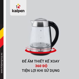 Ấm siêu tốc thuỷ tinh điều chỉnh nhiệt độ Kalpen KK88 - Liên hệ để được giá tốt nhất