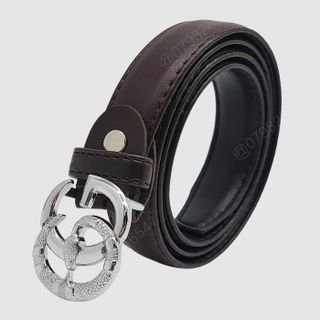 Dây nịt nữ cao cấp bản nhỏ 2cm | Khoá lưng chữ GG màu trắng tinh tế DHM-373