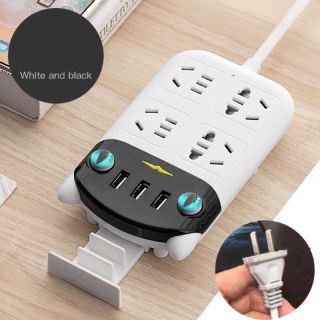 [RẺ VÔ ĐỊCH] Ổ cắm điện hình mèo loại lớn 4 ổ điện 3 cổng usb siêu kute