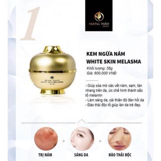 Cao nám, tàn nhang, đồi mồi Detox White Skin Melasma Hương Thảo Group 35g