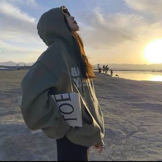 Áo hoodie nỉ ngoại mũ 2 lớp in chữ