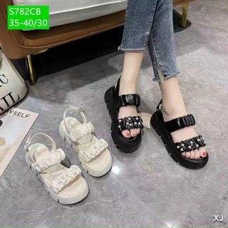 Giày Sandal nữ quai nhún đính hạt siêu xinh giá sỉ