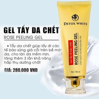 Gel Tẩy Da Chết Cho Mặt Hương Thảo Group Detox White Rose Peeling Tuýp 150ml