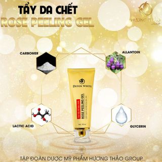 Gel Tẩy Da Chết Cho Mặt Hương Thảo Group Detox White Rose Peeling Tuýp 150ml