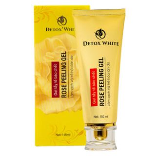 Gel Tẩy Da Chết Cho Mặt Hương Thảo Group Detox White Rose Peeling Tuýp 150ml