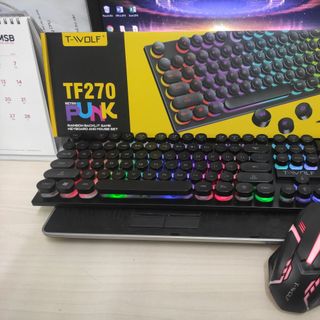 COMBO KB + MOUSE T-Wolf TF 270 Usb Led ( màu đen) -BH 12 tháng : giá 175k