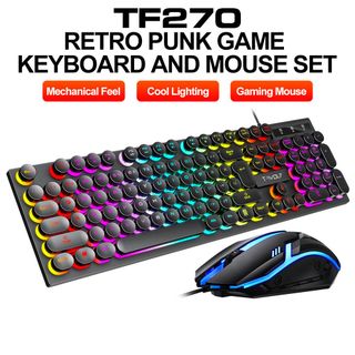 COMBO KB + MOUSE T-Wolf TF 270 Usb Led ( màu đen) -BH 12 tháng : giá 175k