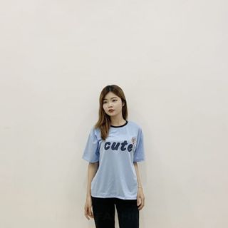 Sét bộ nữ ,đồ bộ đùi nữ thun coton sufa,ái in chữ Cute ,thời trang xuân hè BL 17