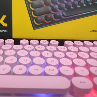 KEYBOARD T-Wolf T80 Giả cơ, Phím tròn Usb Led ( màu đen- trắng - hồng )- Bh 12 tháng : 155k